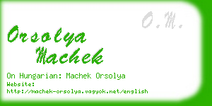 orsolya machek business card